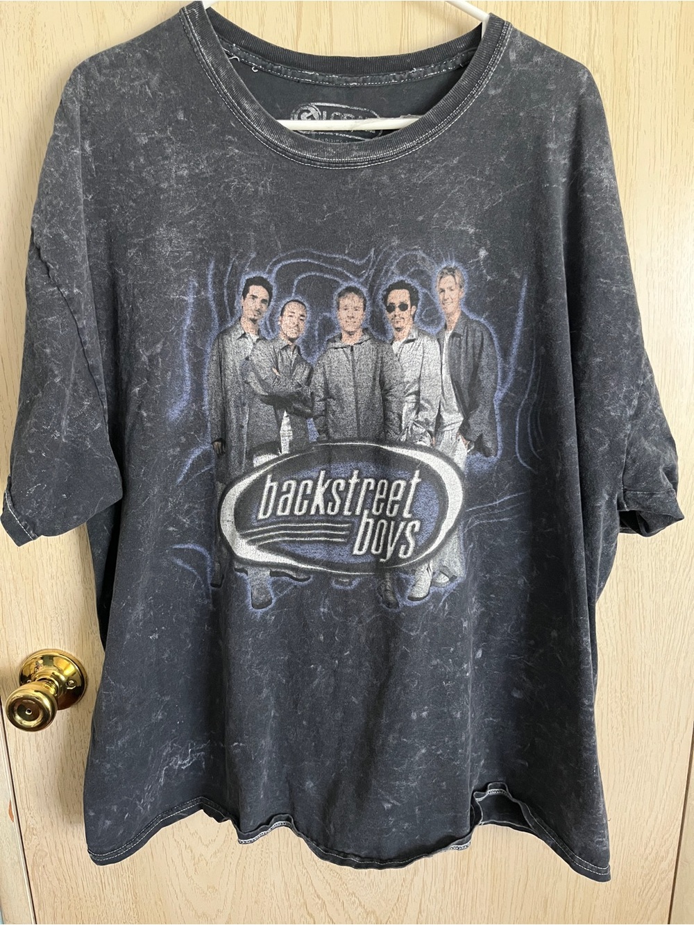 BACKSTREET BOYS Global Vintage Black Acid Wash T-shirt Sz 2X